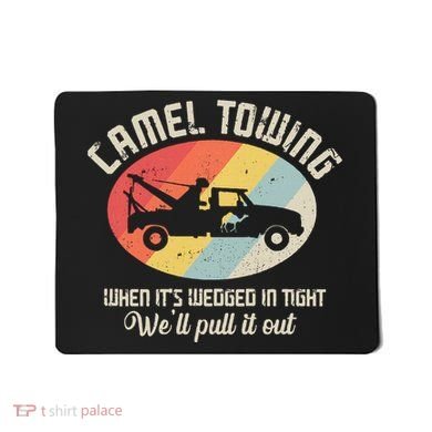 Camel Towing Halloween Retro Mousepad