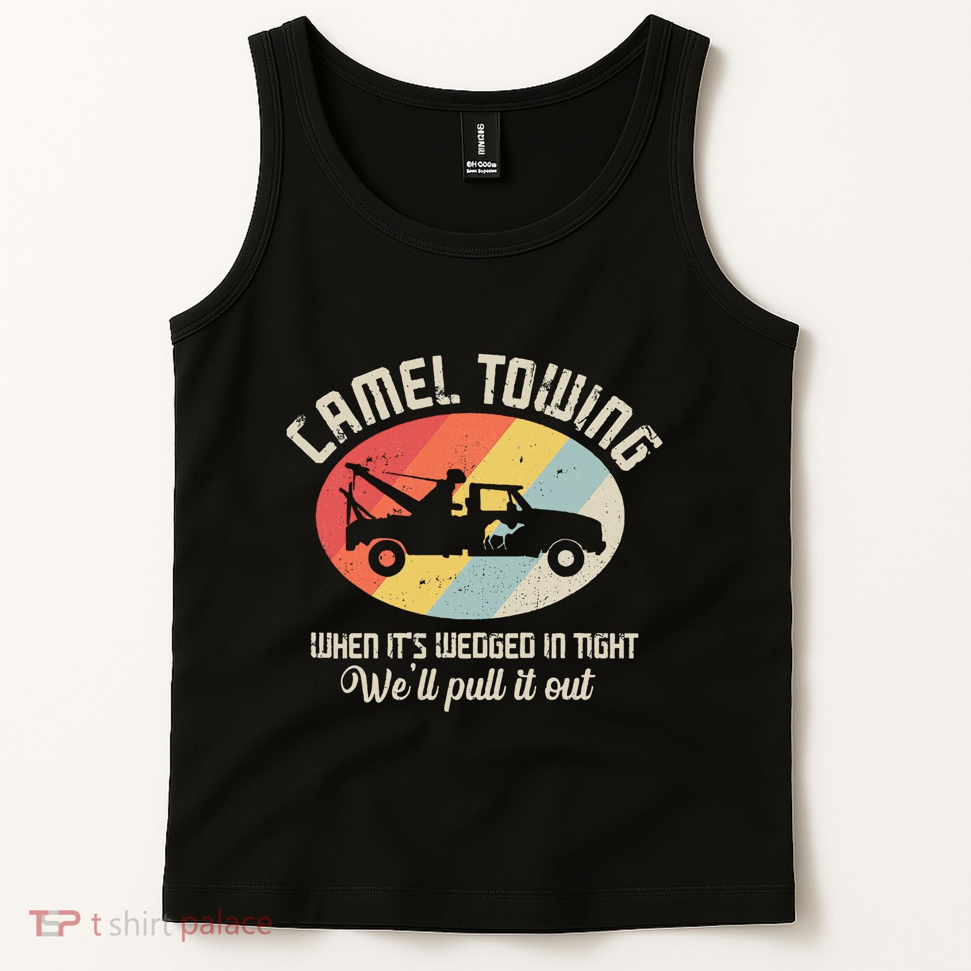 Camel Towing Halloween Retro Tank Top