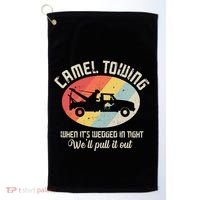 Camel Towing Halloween Retro Golf Towel thumb 0
