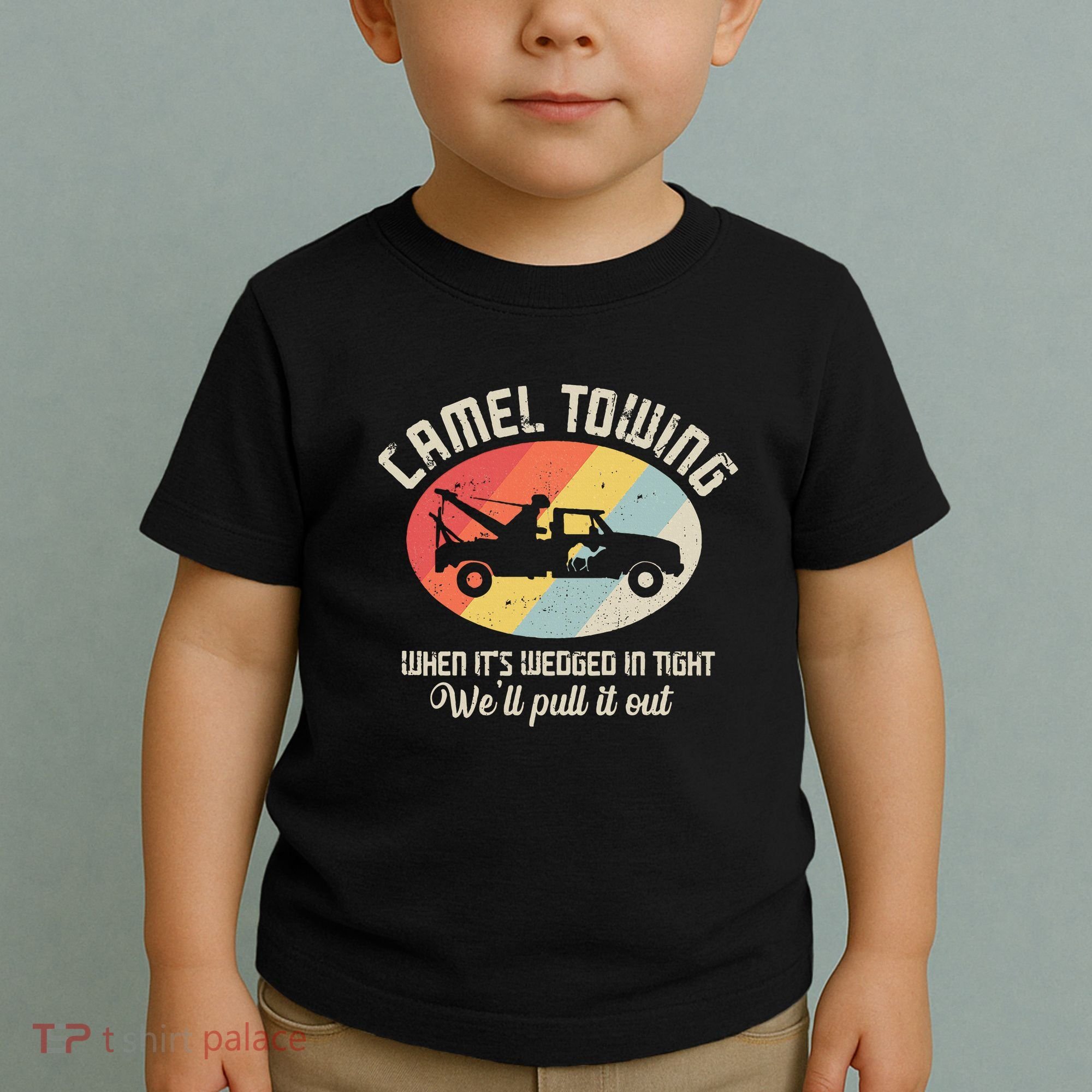 Camel Towing Halloween Retro Toddler T-Shirt