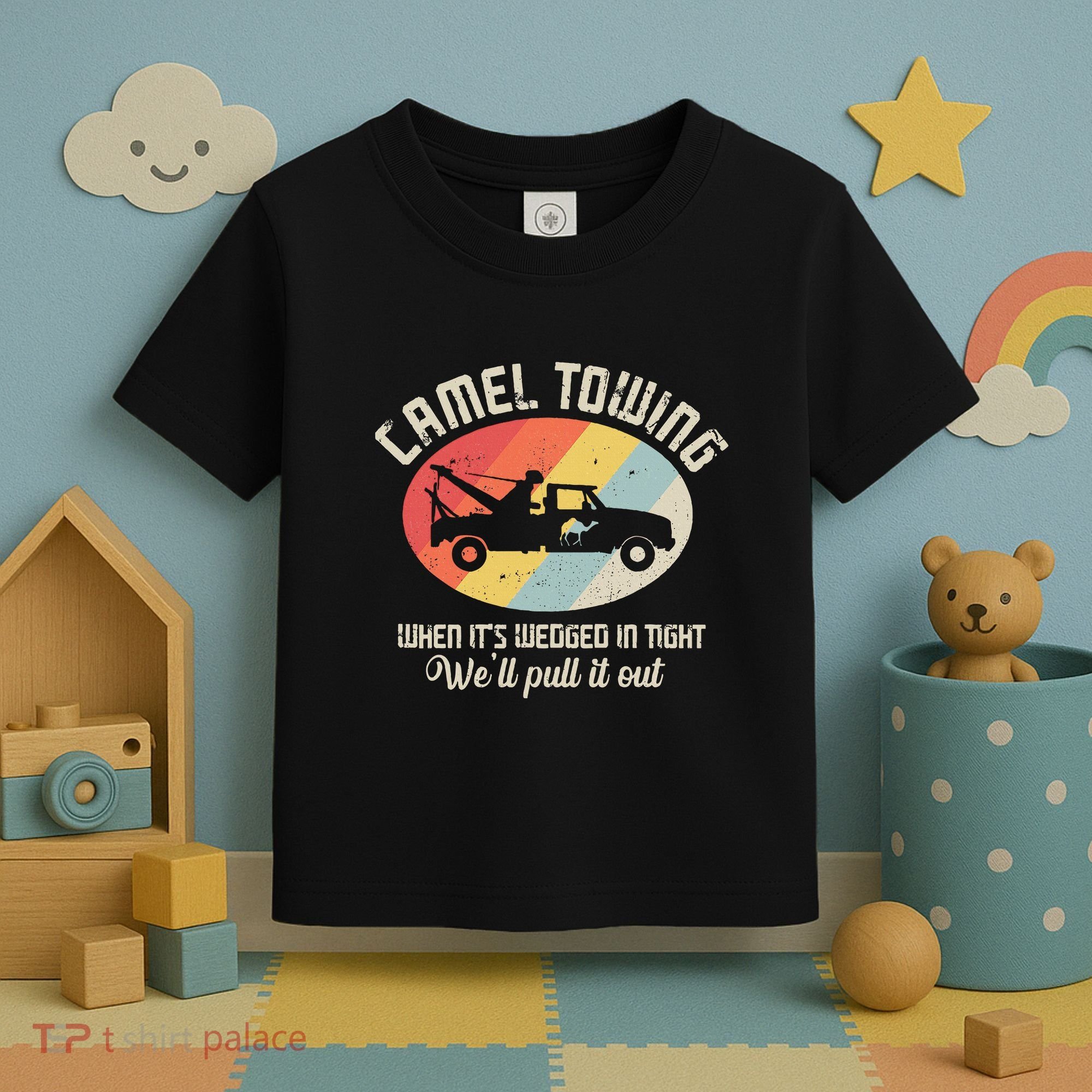 Camel Towing Halloween Retro Toddler T-Shirt