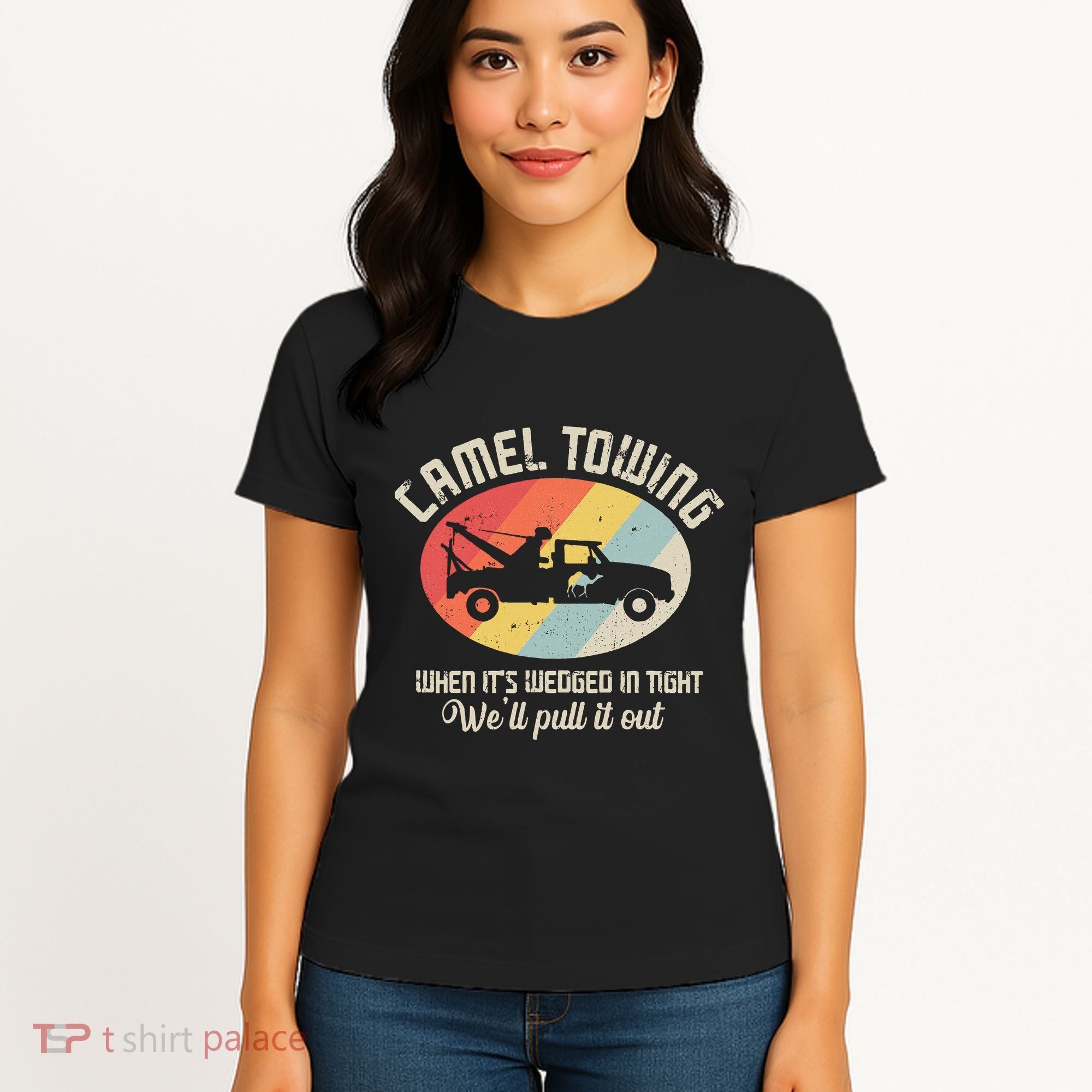 Camel Towing Halloween Retro Women's T-Shirt