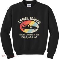 Camel Towing Halloween Retro Kids Sweatshirt thumb 0