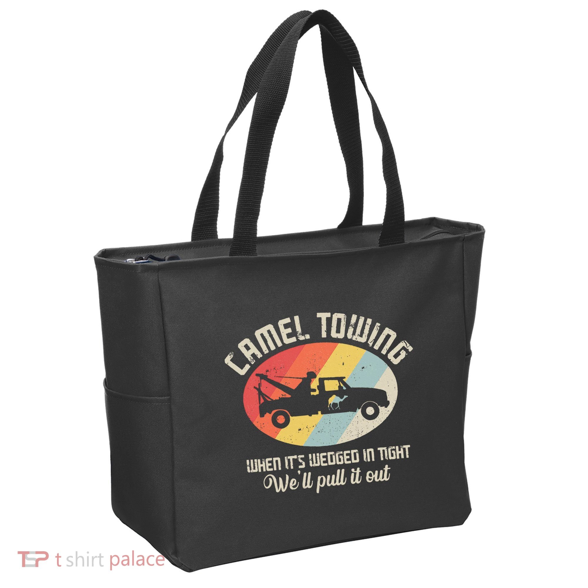 Camel Towing Halloween Retro Tote Bag
