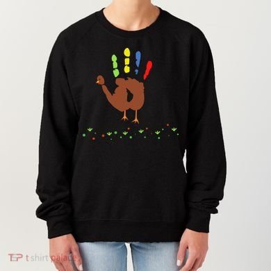 Cutest Turkey Handprint Thanksgiving Women's Sweatshirt