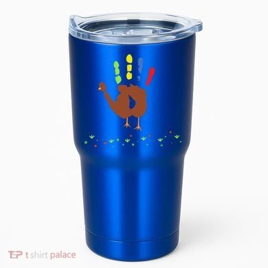 Cutest Turkey Handprint Thanksgiving Tumbler