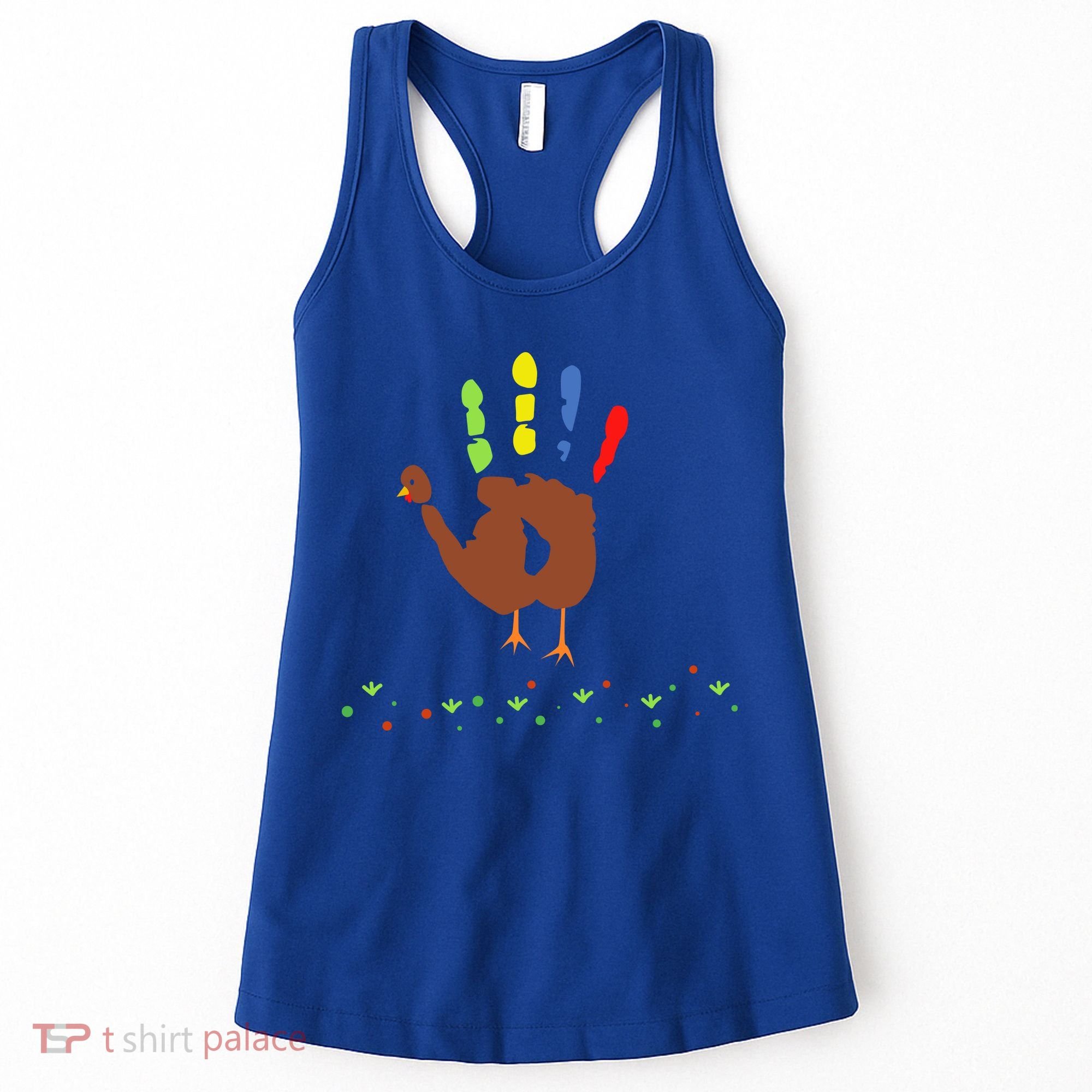 Cutest Turkey Handprint Thanksgiving Women's Tank Top