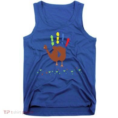 Cutest Turkey Handprint Thanksgiving Tank Top