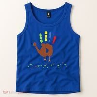 Cutest Turkey Handprint Thanksgiving Tank Top thumb 2