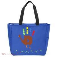 Cutest Turkey Handprint Thanksgiving Tote Bag thumb 0