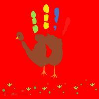 Cutest Turkey Handprint Thanksgiving Santa Hat thumb 1