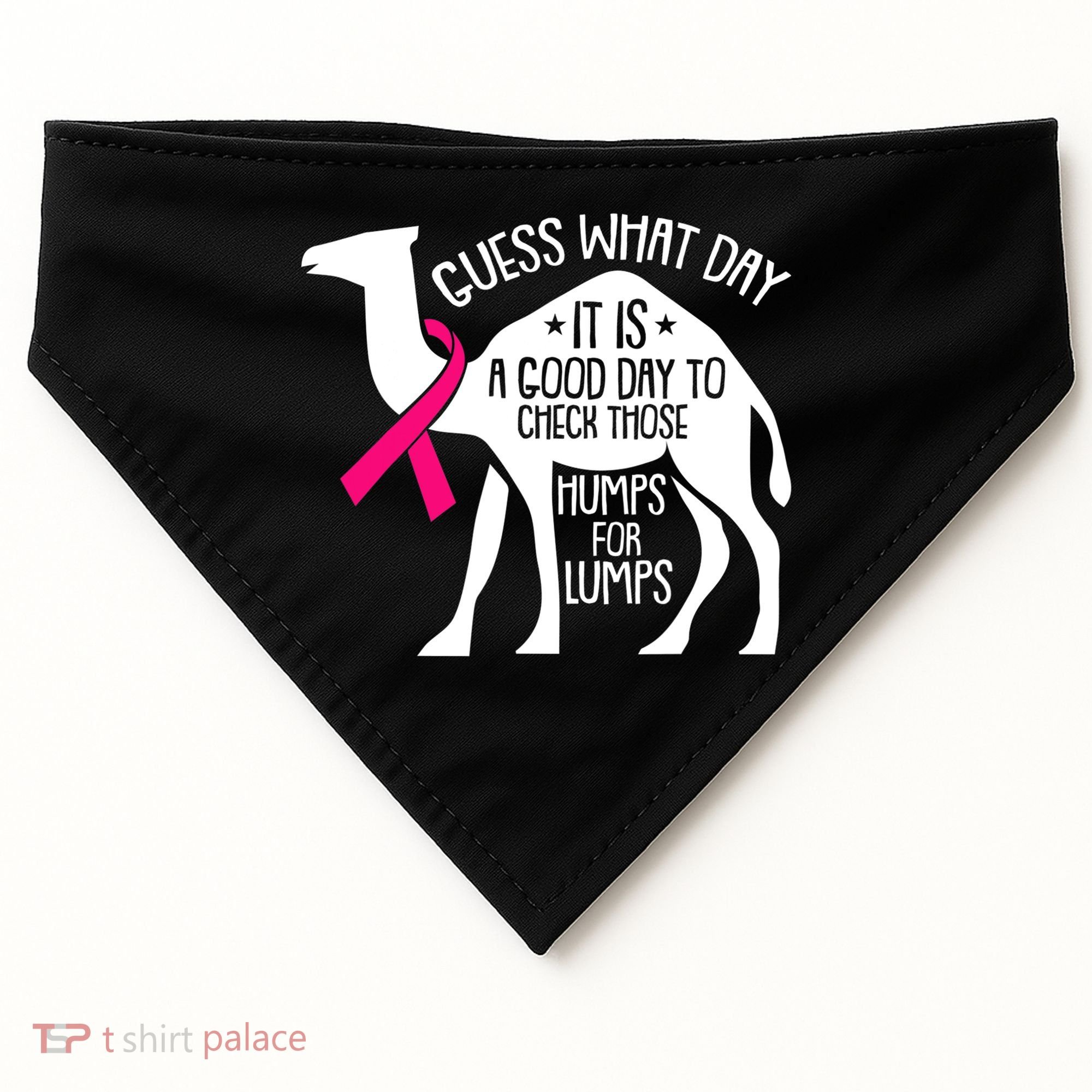 Check Those Humps Lumps Breast Cancer Awareness Warrior USA-Made Doggie Bandana
