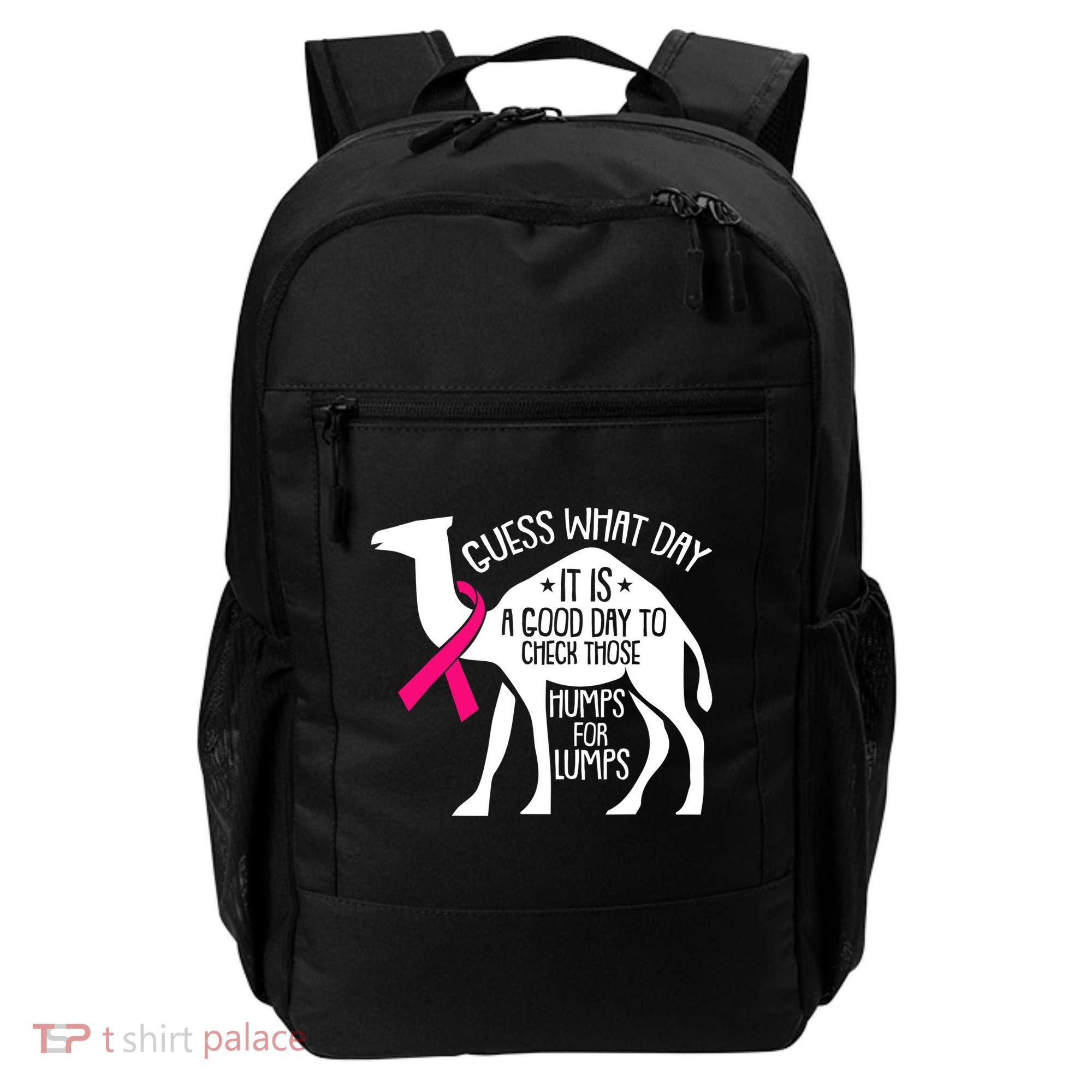 Check Those Humps Lumps Breast Cancer Awareness Warrior Backpack
