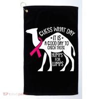 Check Those Humps Lumps Breast Cancer Awareness Warrior Golf Towel thumb 0