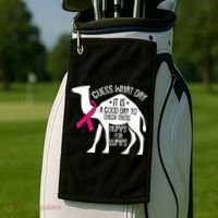 Check Those Humps Lumps Breast Cancer Awareness Warrior Golf Towel thumb 2