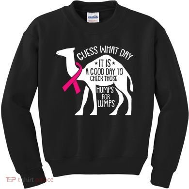 Check Those Humps Lumps Breast Cancer Awareness Warrior Kids Sweatshirt