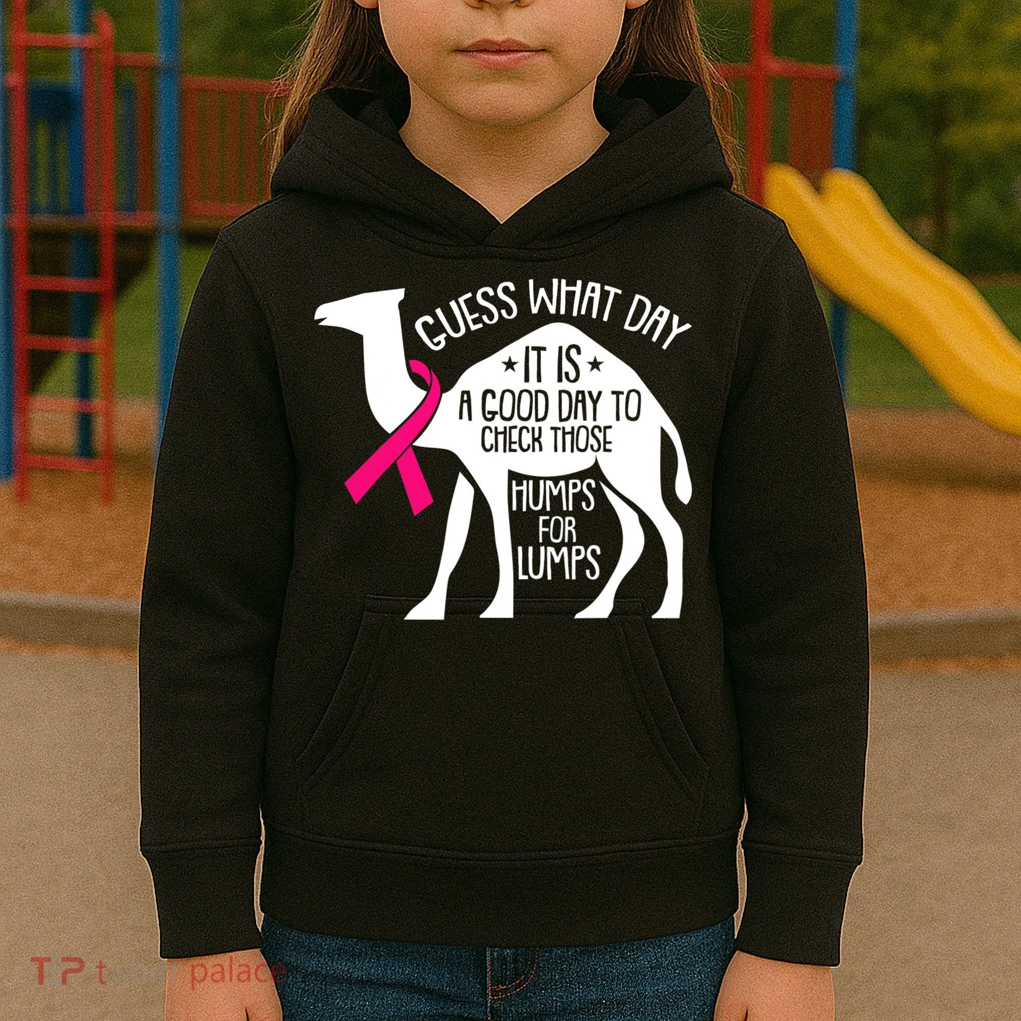 Check Those Humps Lumps Breast Cancer Awareness Warrior Kids Hoodie