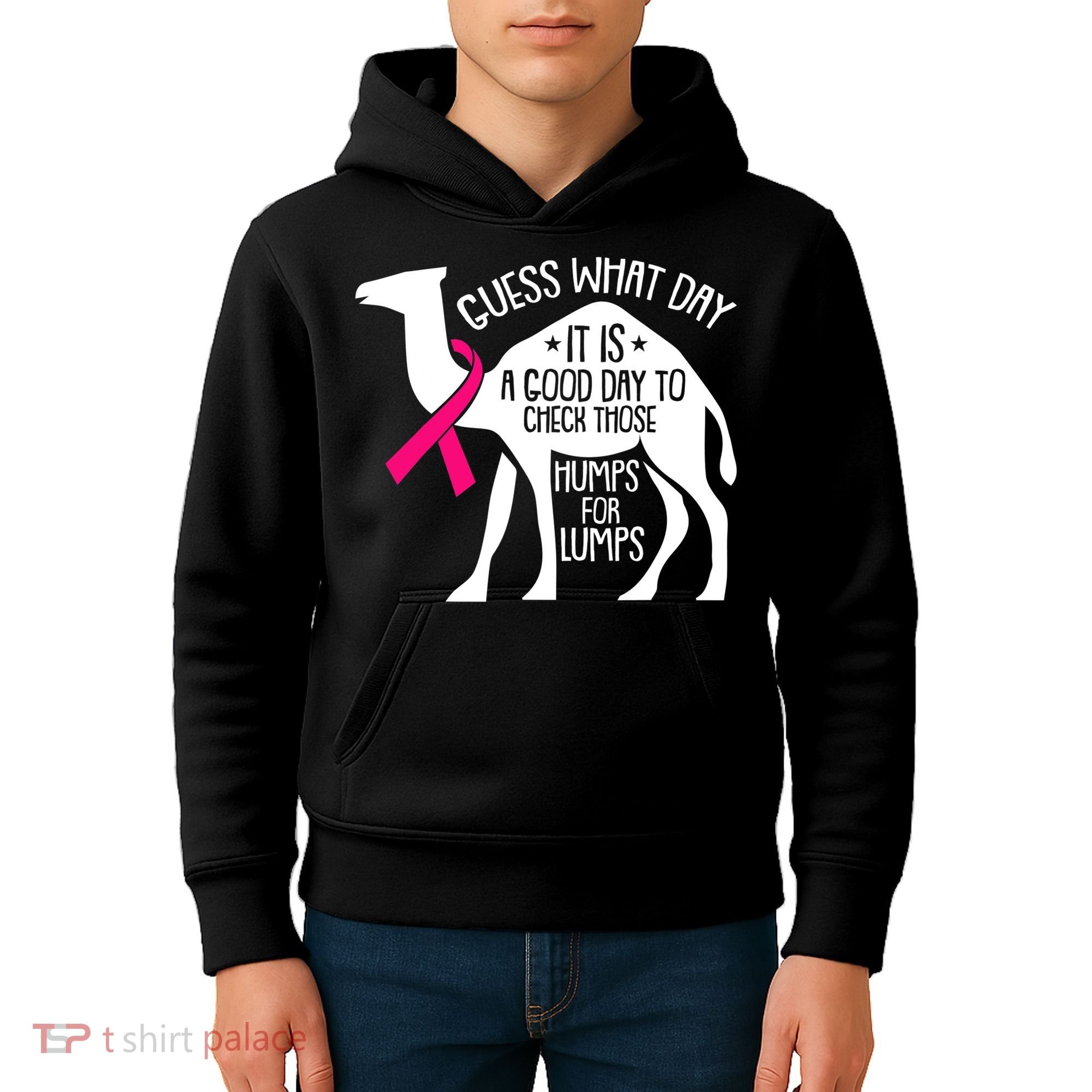 Check Those Humps Lumps Breast Cancer Awareness Warrior Kids Hoodie