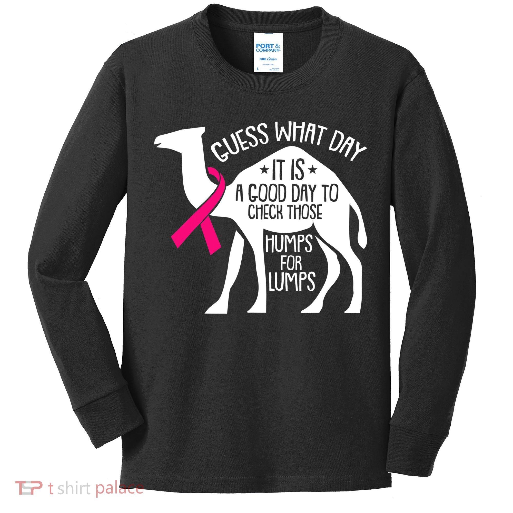Check Those Humps Lumps Breast Cancer Awareness Warrior Kids Long Sleeve Shirt