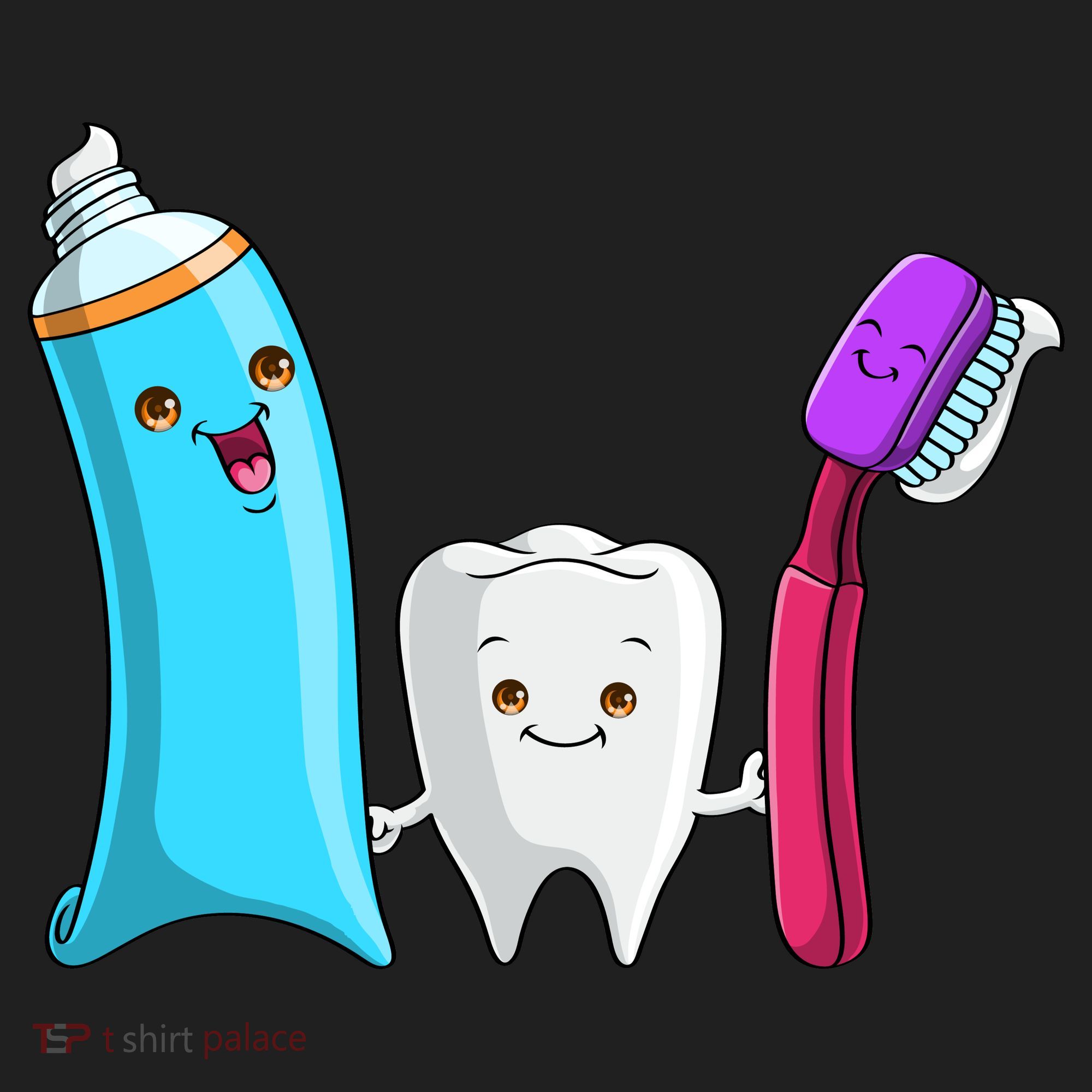 Cute Tooth Holding Toothbrush And Toot Paste Women's Sweatshirt