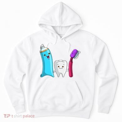 Cute Tooth Holding Toothbrush And Toot Paste Hoodie