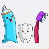 Cute Tooth Holding Toothbrush And Toot Paste T-Shirt thumb 7