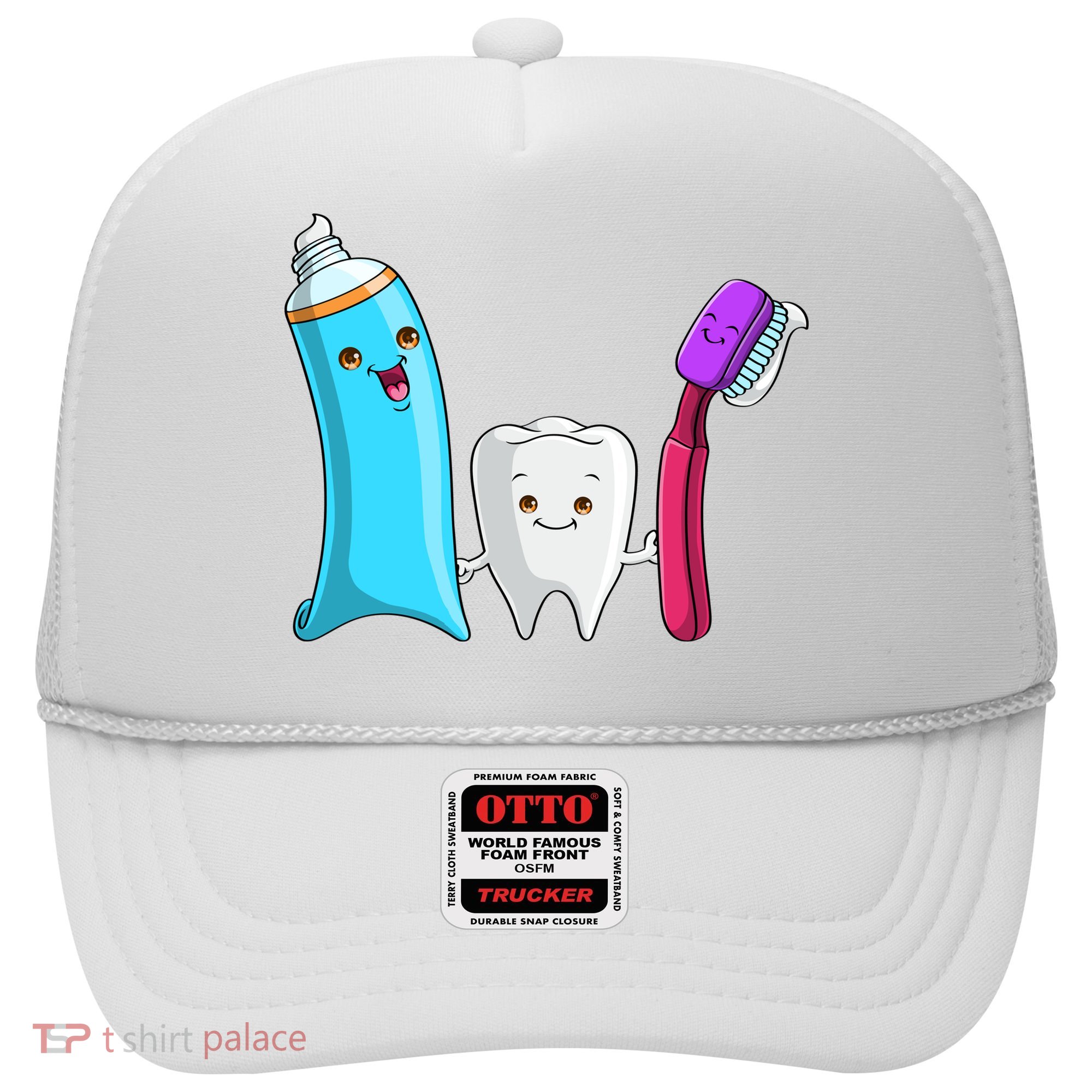 Cute Tooth Holding Toothbrush And Toot Paste Hat