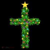 Christmas Tree Holly Cross Bucket Hat thumb 4