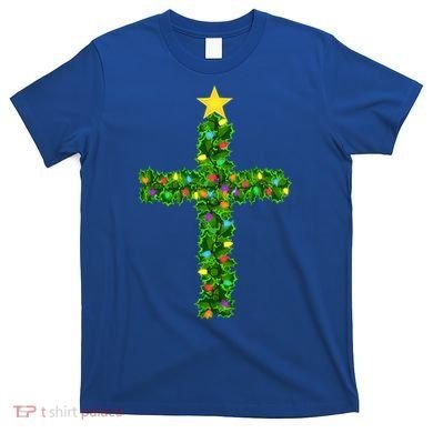 Christmas Tree Holly Cross T-Shirt