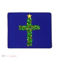 Christmas Tree Holly Cross Mousepad thumb 0