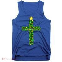 Christmas Tree Holly Cross Tank Top thumb 0