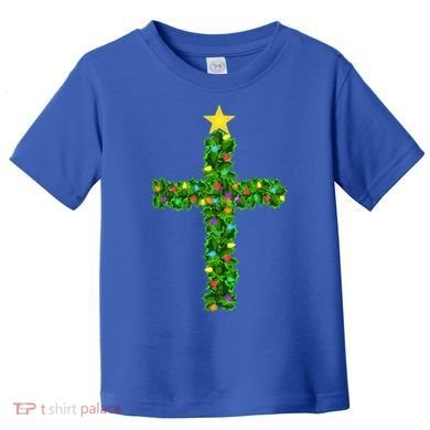 Christmas Tree Holly Cross Toddler T-Shirt