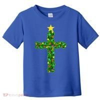 Christmas Tree Holly Cross Toddler T-Shirt thumb 0