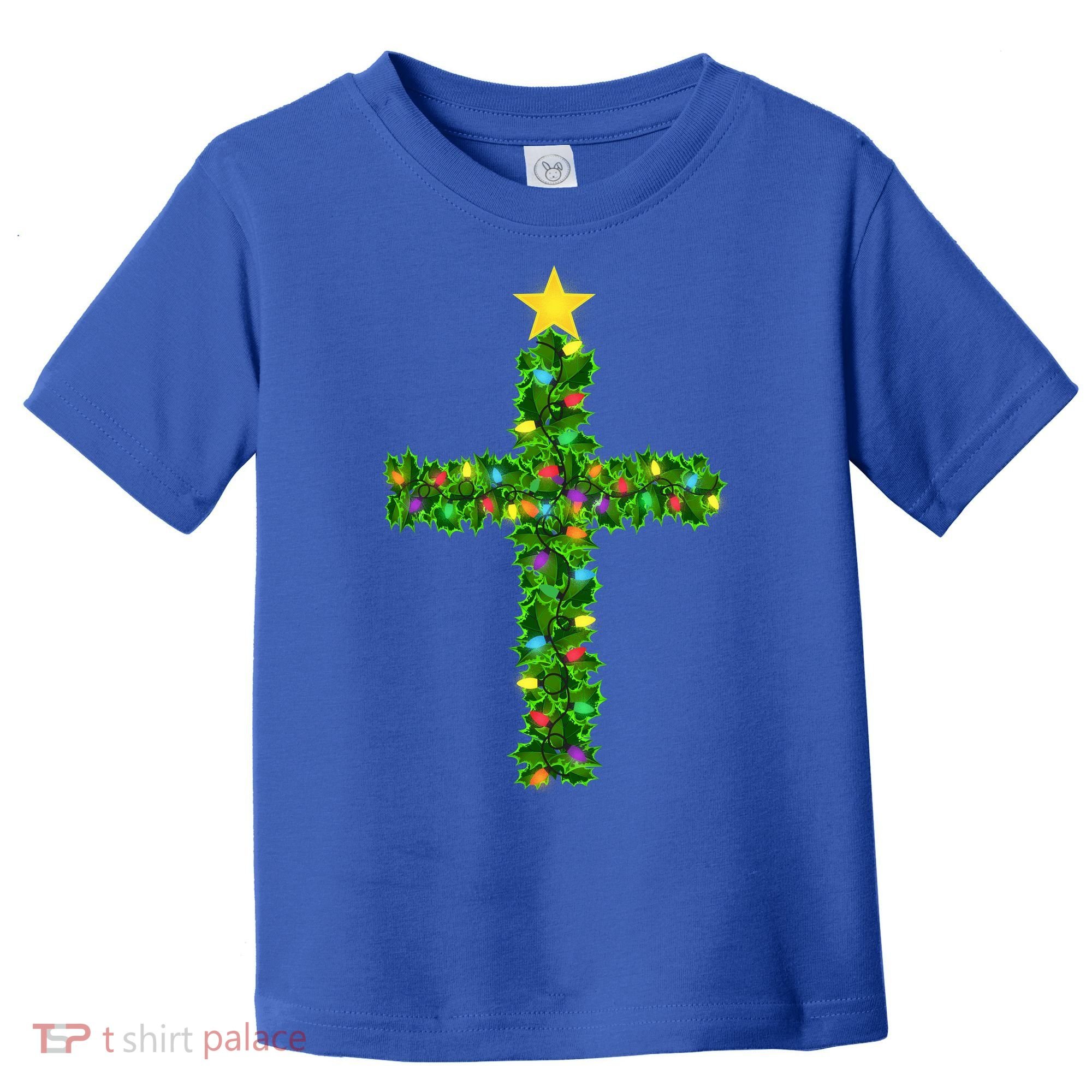 Christmas Tree Holly Cross Toddler T-Shirt