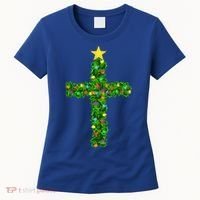 Christmas Tree Holly Cross Women's T-Shirt thumb 0