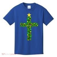 Christmas Tree Holly Cross Kids T-Shirt thumb 0