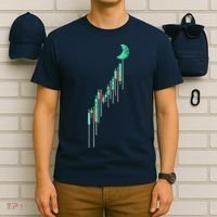 Crypto Trading Hodl Vintage Stock Chart To The Moon T-Shirt thumb 6