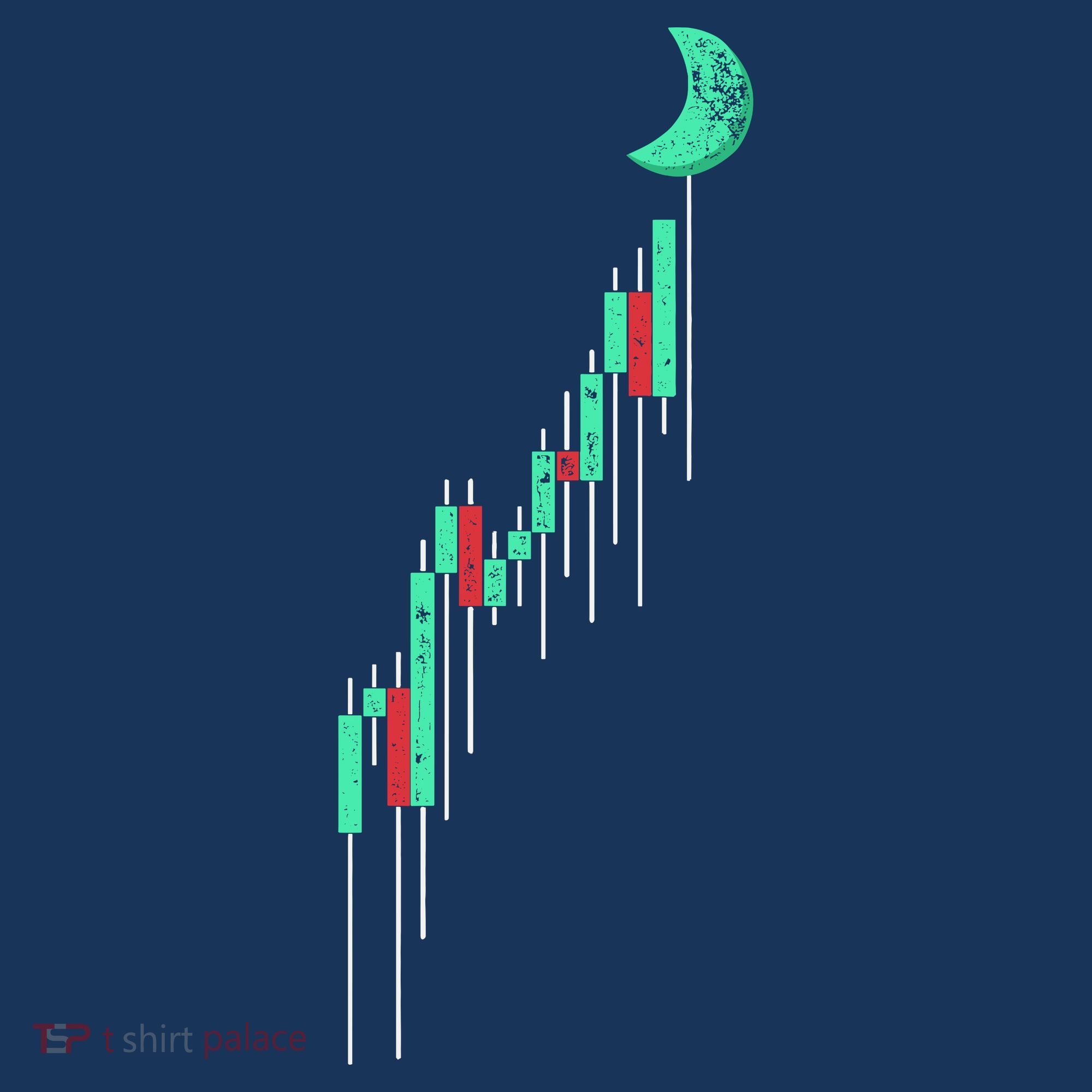 Crypto Trading Hodl Vintage Stock Chart To The Moon T-Shirt