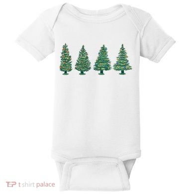 Christmas Trees Holiday Season Baby Bodysuit