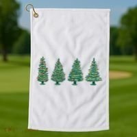Christmas Trees Holiday Season Golf Towel thumb 1