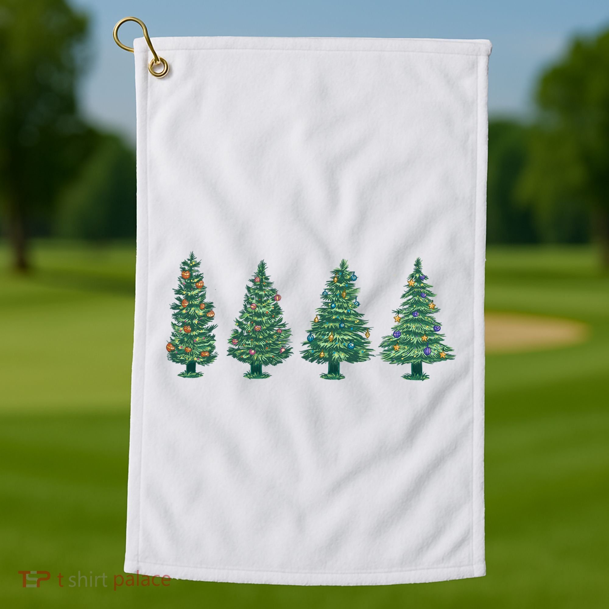 Christmas Trees Holiday Season Golf Towel