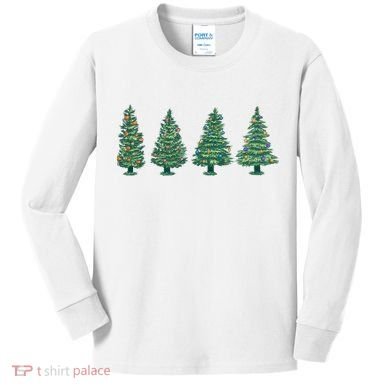Christmas Trees Holiday Season Kids Long Sleeve Shirt