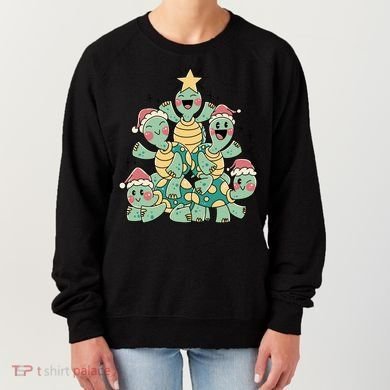 Christmas Turtles Holiday Tree Women's Sweatshirt