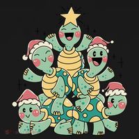Christmas Turtles Holiday Tree Backpack thumb 2