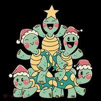Christmas Turtles Holiday Tree Bucket Hat thumb 4