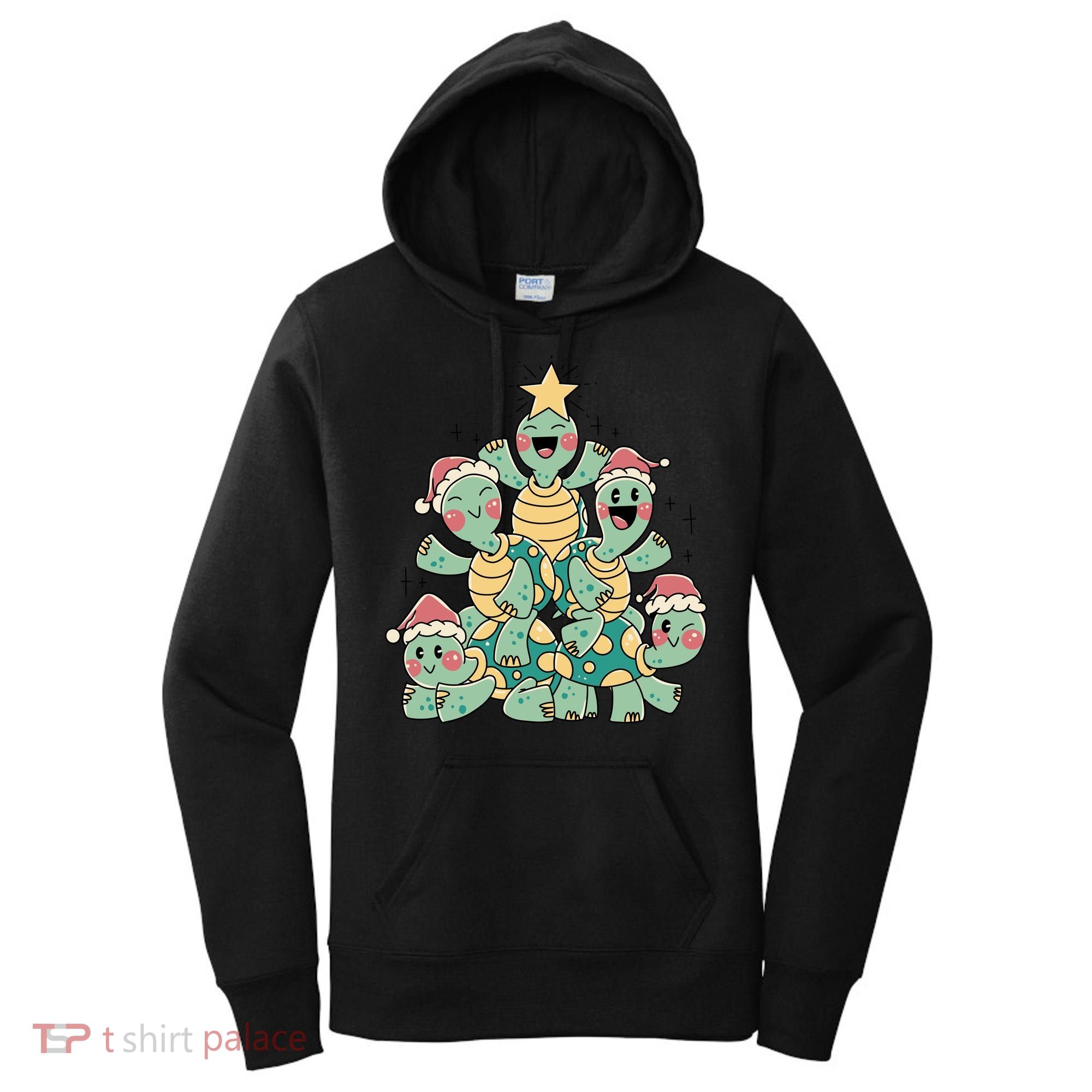 Christmas Turtles Holiday Tree Women's Hoodie