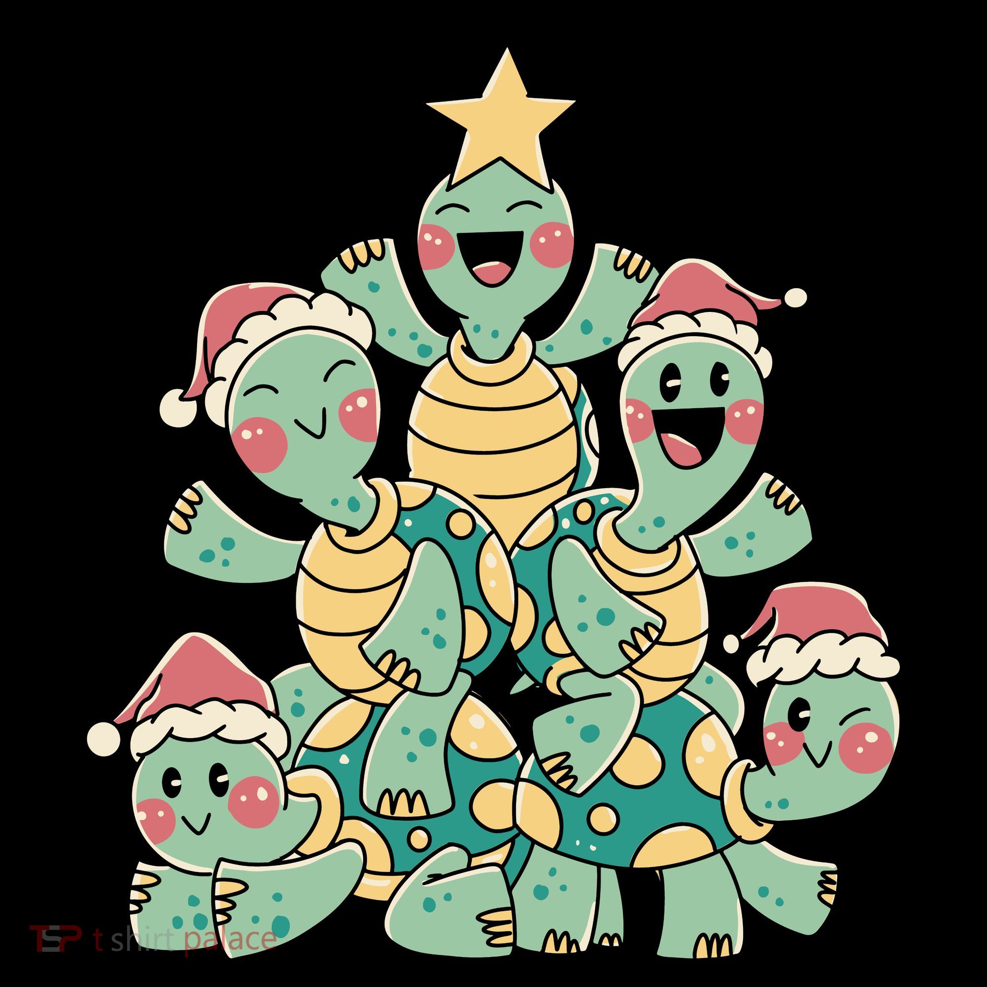 Christmas Turtles Holiday Tree Women's Hoodie
