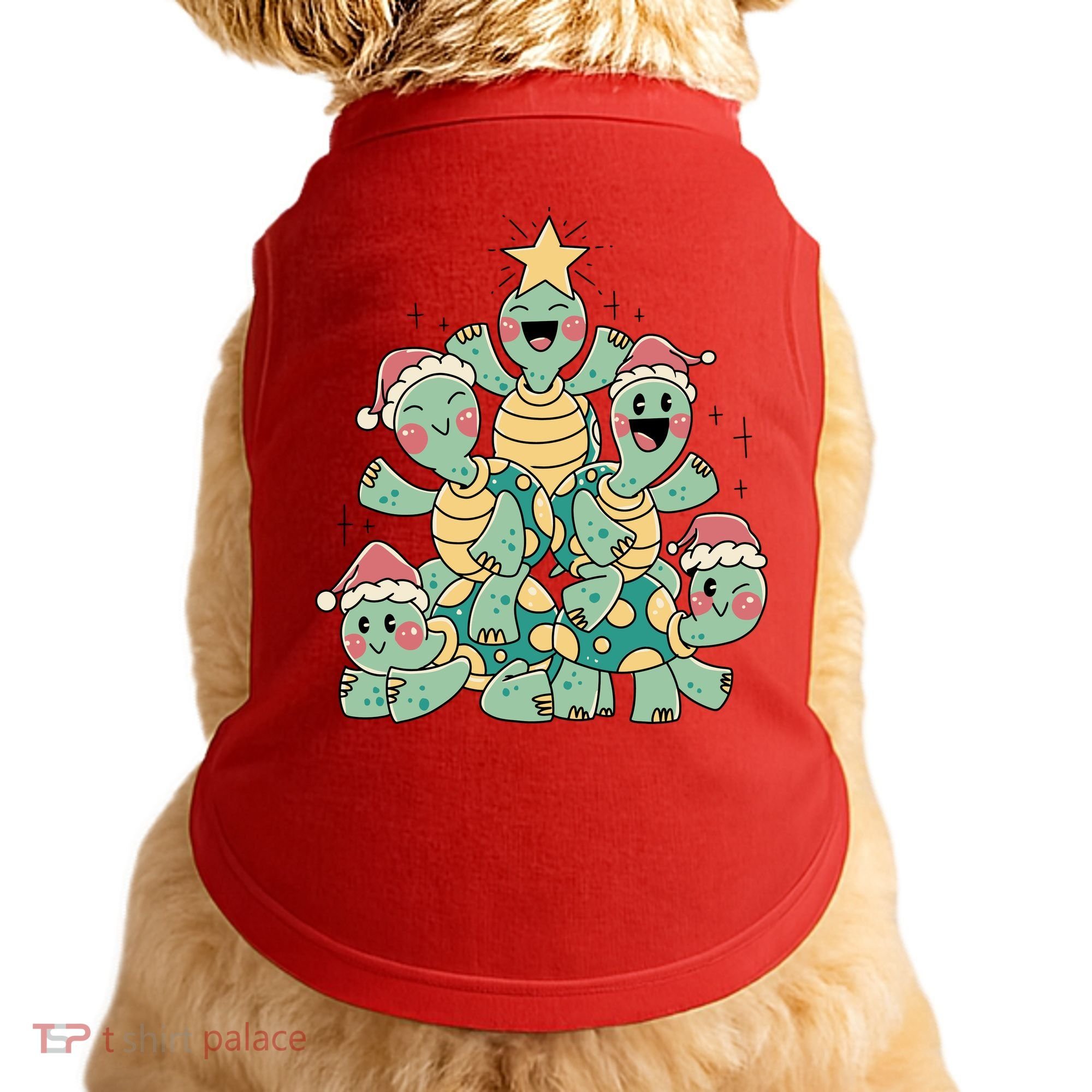 Christmas Turtles Holiday Tree Doggie Tank