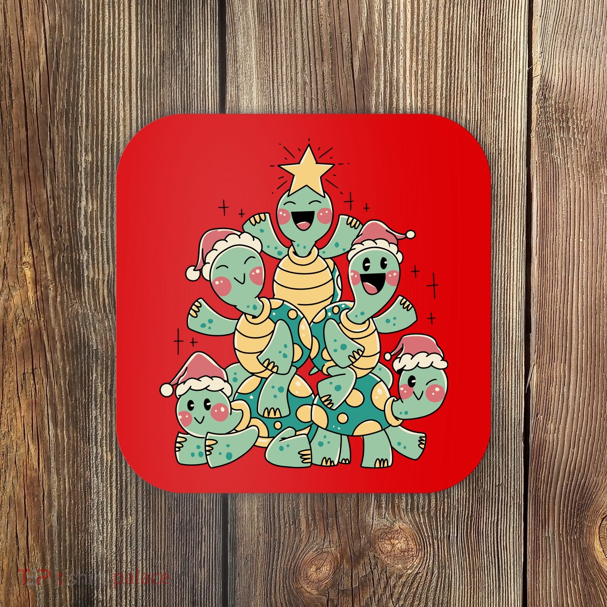 Christmas Turtles Holiday Tree Coaster