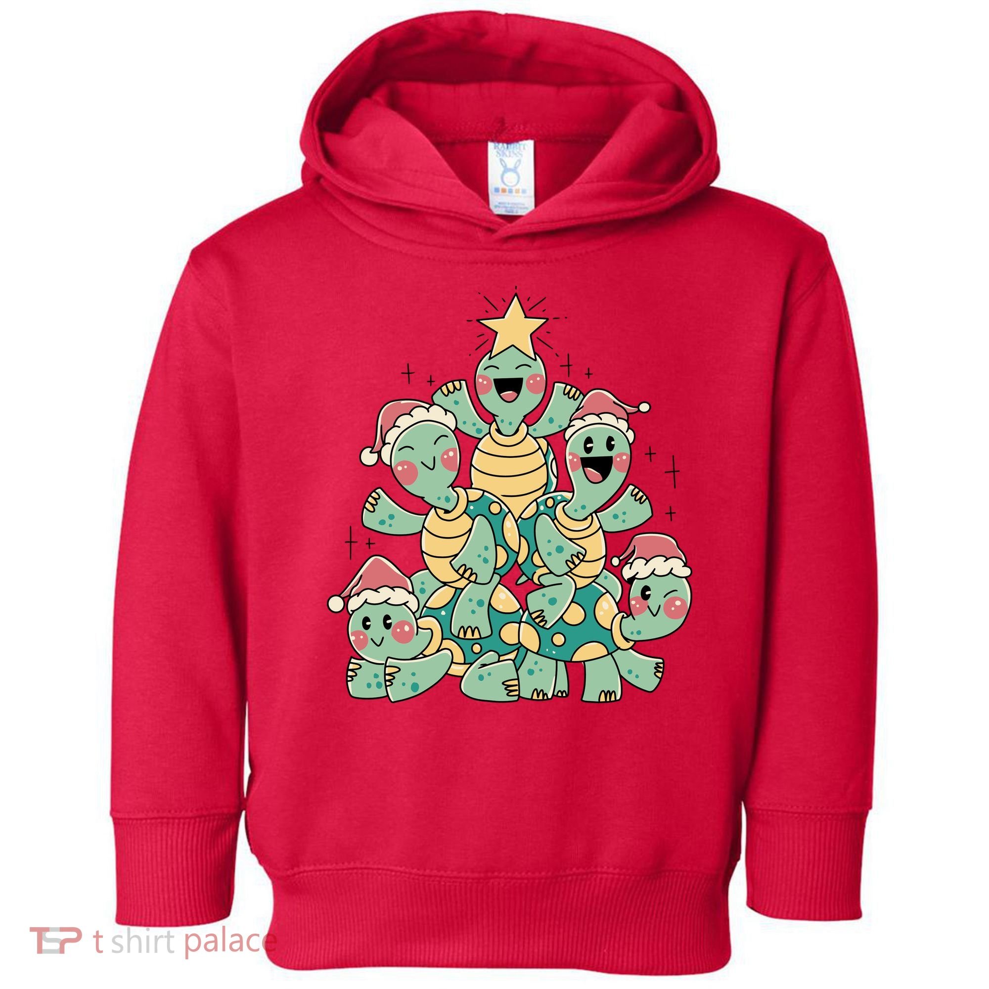 Christmas Turtles Holiday Tree Toddler Hoodie